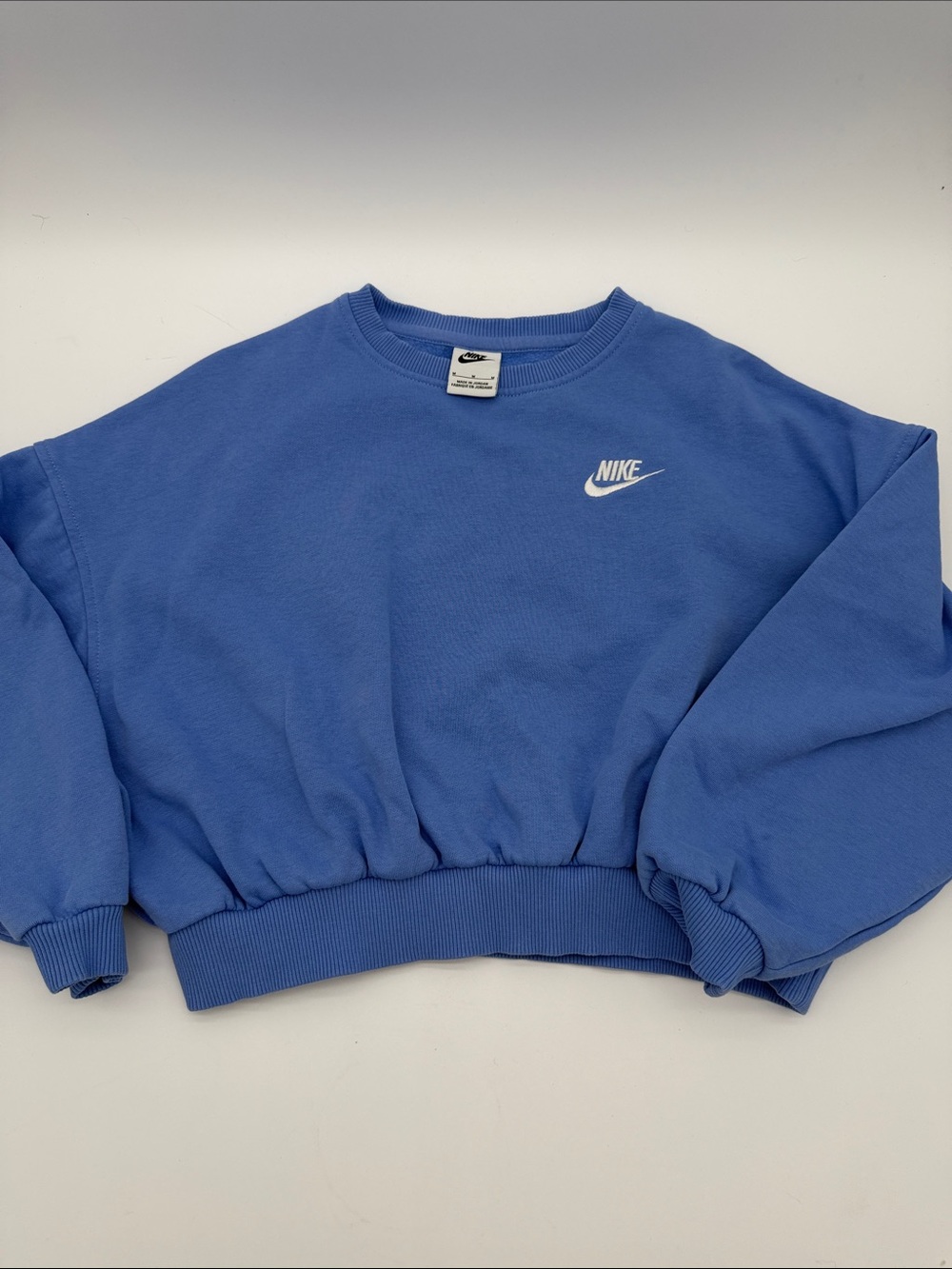 Nike Periwinkle Cropped Crewneck Sweatshirt